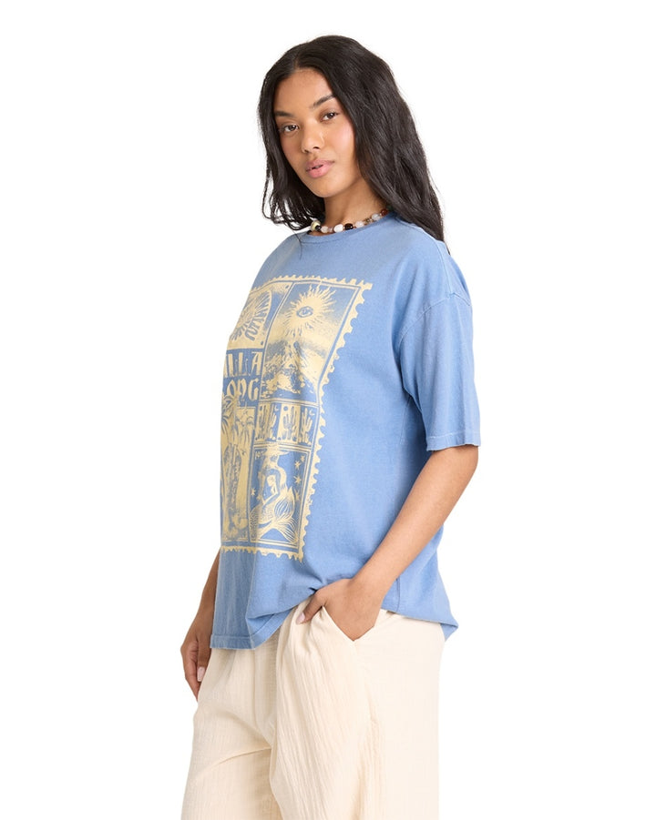 Across Skies Short Sleeve Tee in Blue Horizon