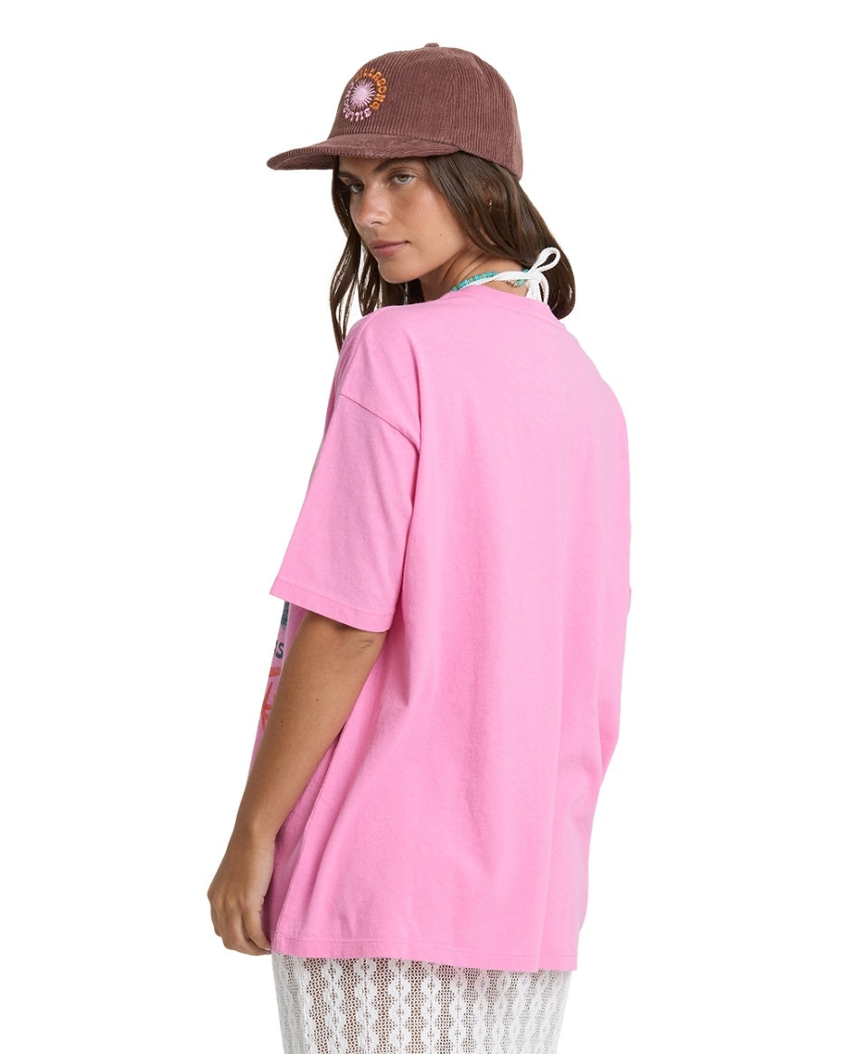 Distant Stars Short Sleeve Tee in Party Pink