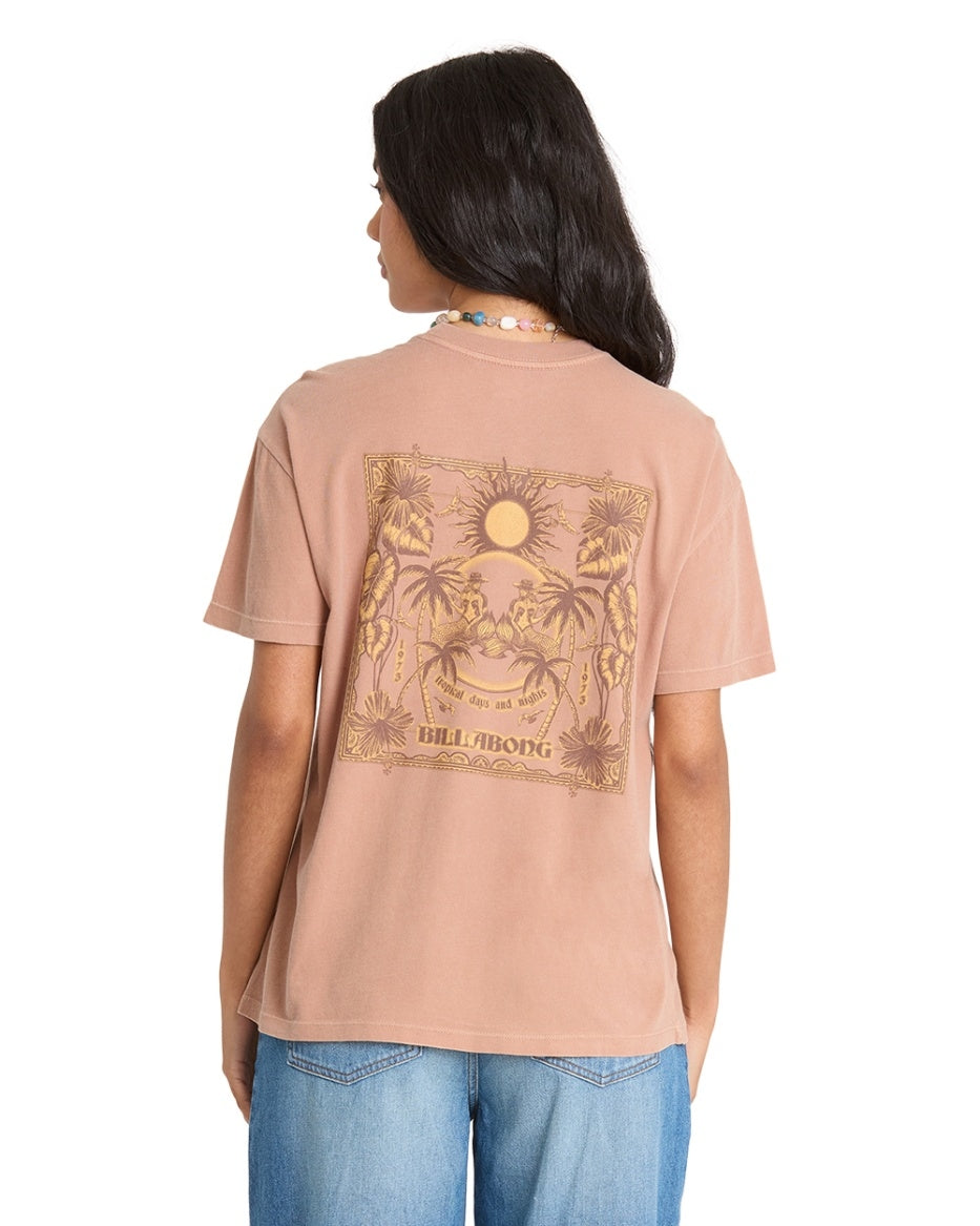 Hello Sundown Short Sleeve Tee in Sugar Almond