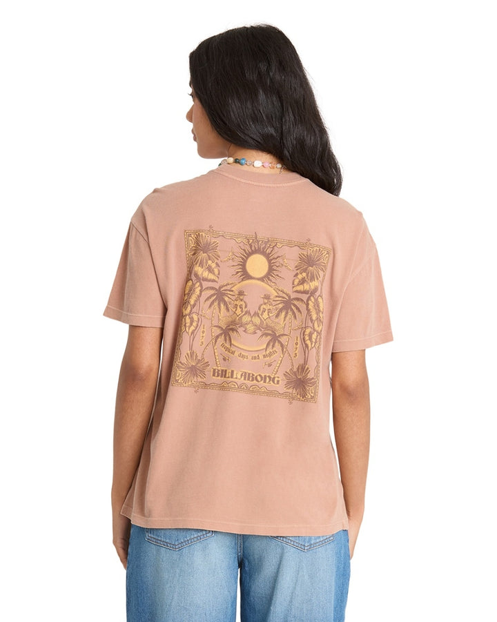 Hello Sundown Short Sleeve Tee in Sugar Almond