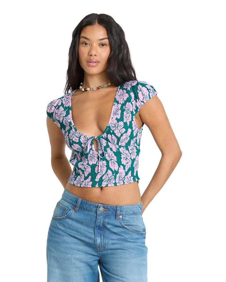Crush On You Woven Top in Deep Lagoon