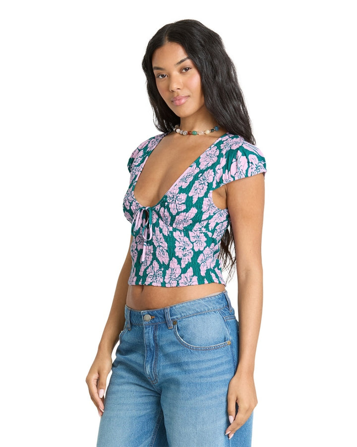 Crush On You Woven Top in Deep Lagoon
