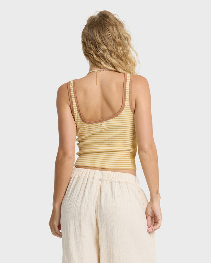 Beach It Knit Tank in Curry