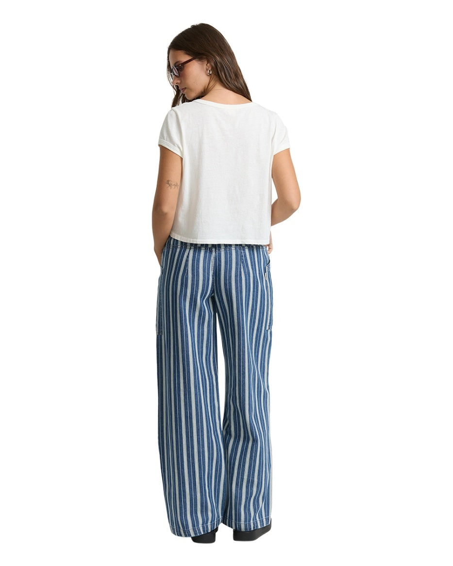 Zonte Elastic Waist Saltwashed Pant in Blue Smoke