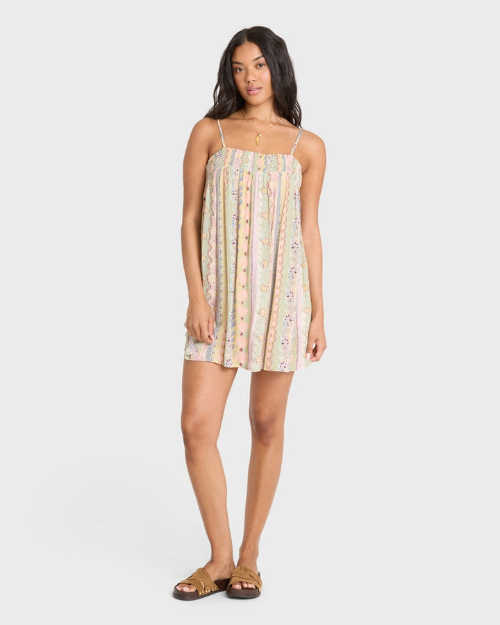 Dream of Me Mini Dress in Smoke Green