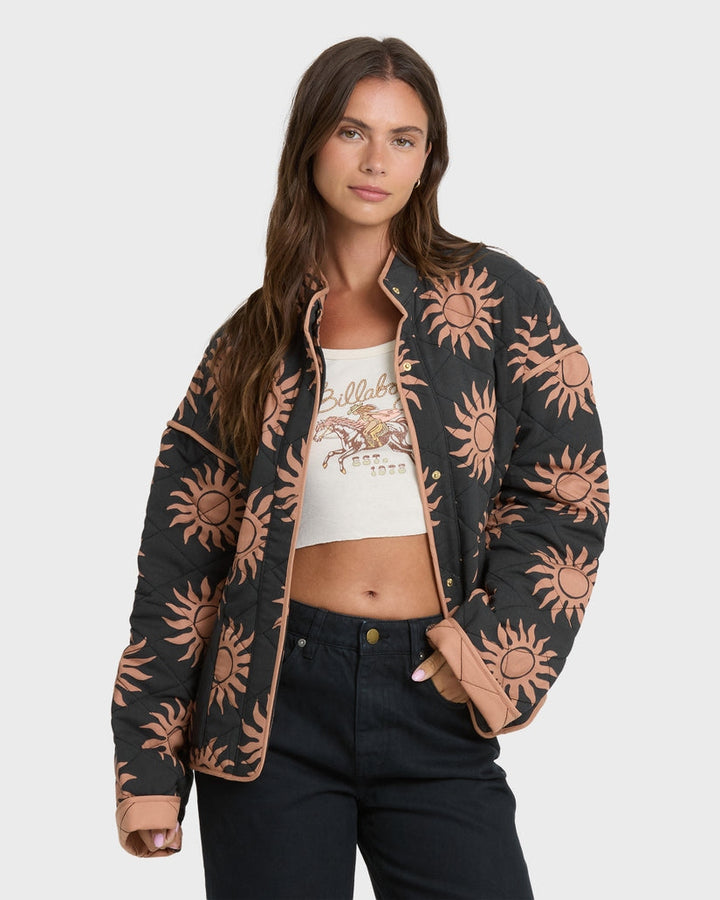 Folk Story Jacket in Black Sands