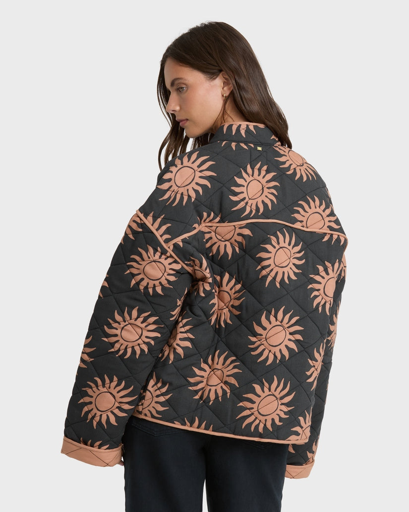 Folk Story Jacket in Black Sands