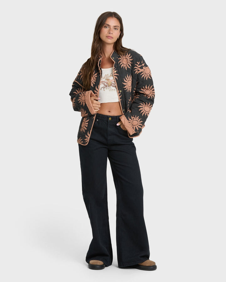 Folk Story Jacket in Black Sands
