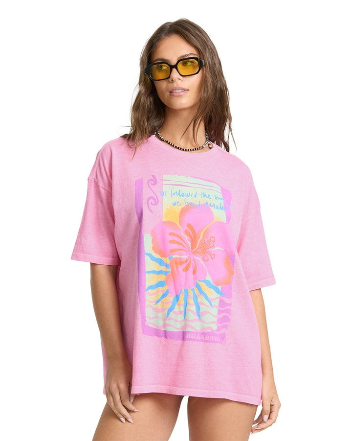 California Coast Short Sleeve Tee in Sea Pink