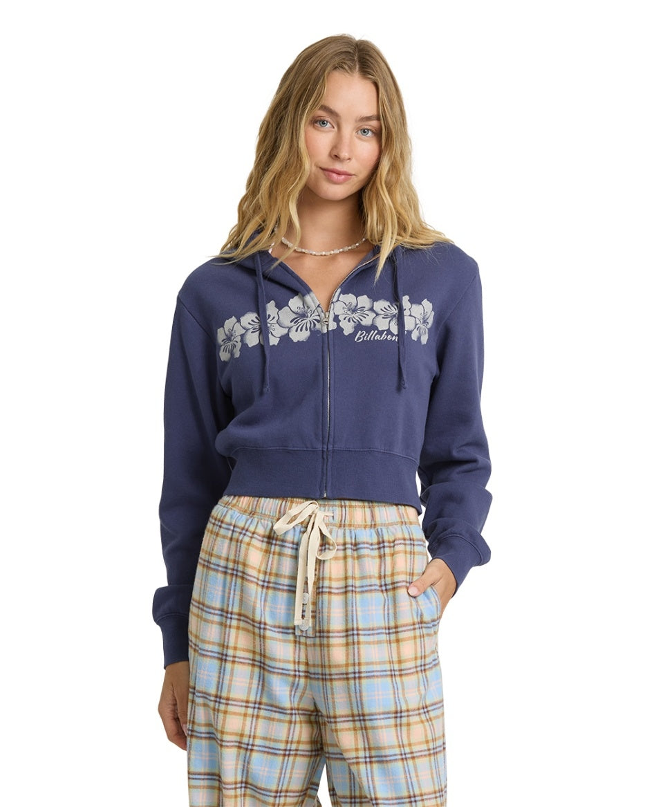 Mahalo Zip Hoodie Fleece in Classic Navy