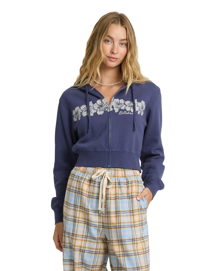 Mahalo Zip Hoodie Fleece in Classic Navy