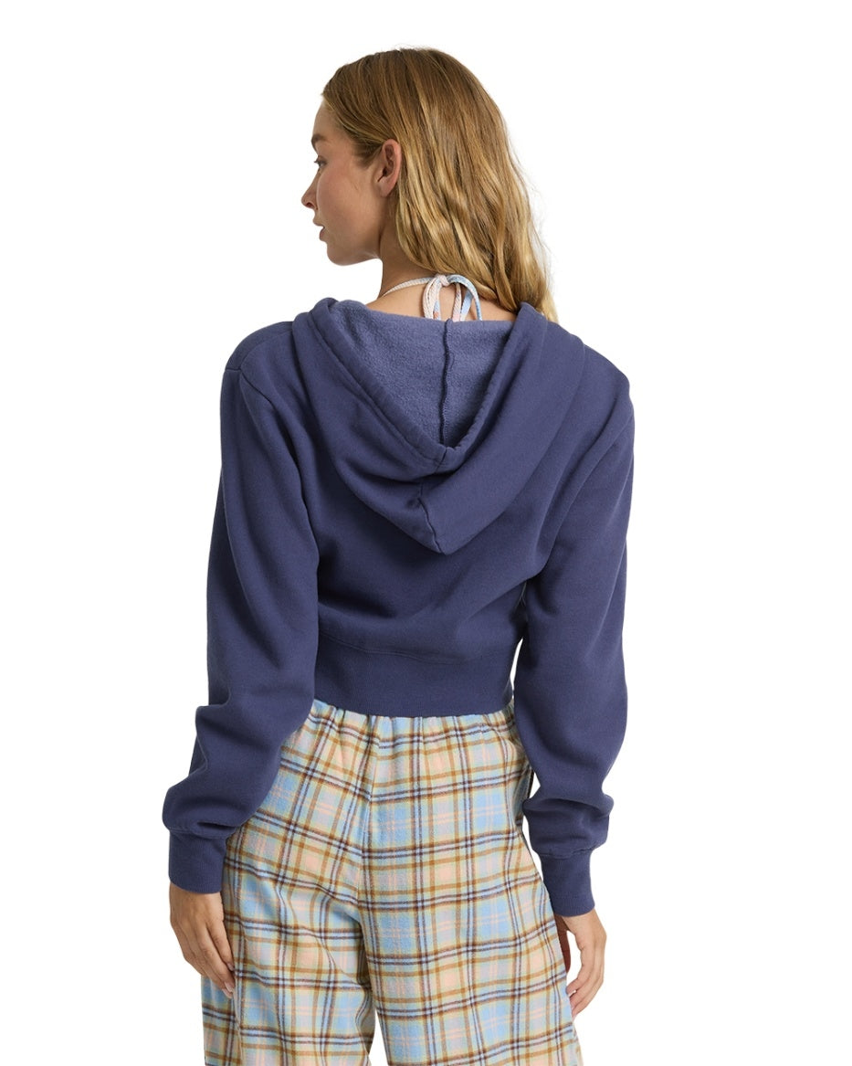 Mahalo Zip Hoodie Fleece in Classic Navy