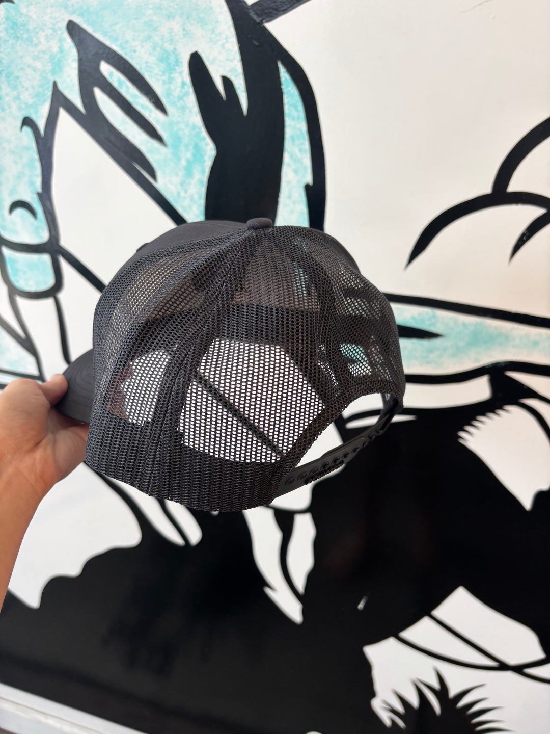 Retro Logo Trucker in Black