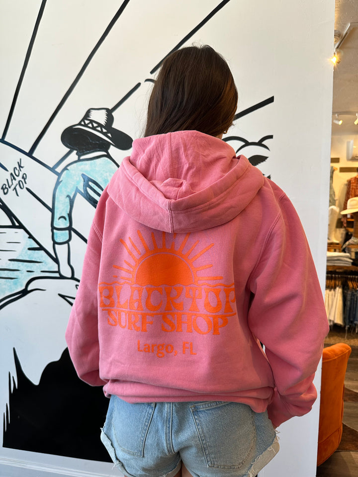 Blacktop Sun Pigment Hoodie in Bubblegum