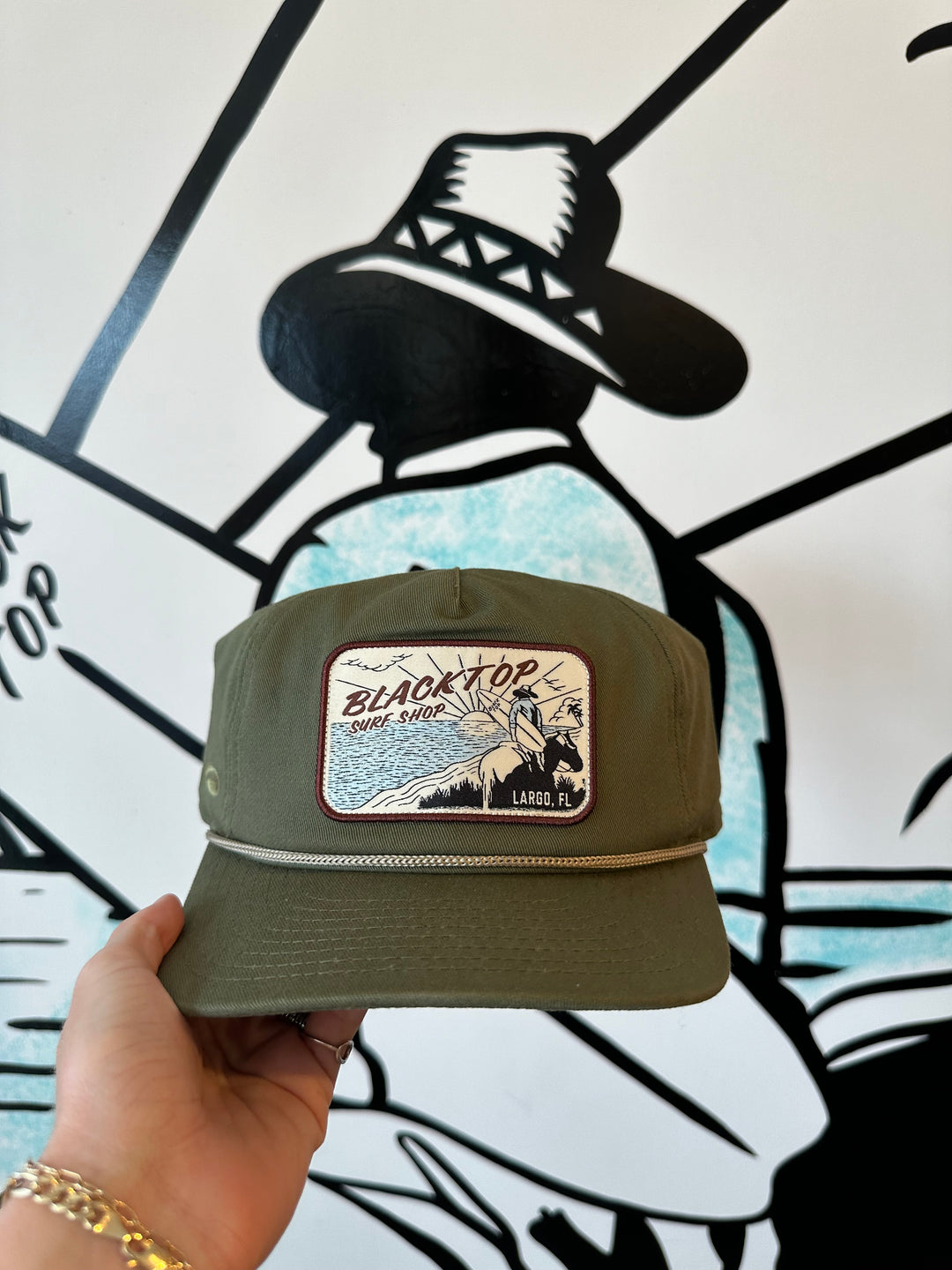 Wayne Patch Hat in Duffle Green