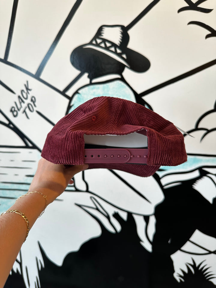 Largo Corduroy Hat in Maroon