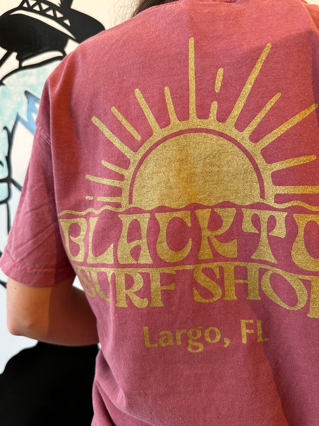 Blacktop Sun Pocket Tee in Brick