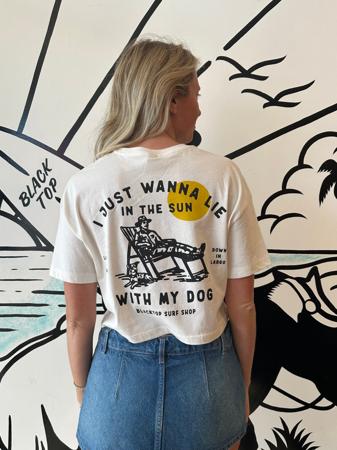 Dada Crop Tee in Vintage White