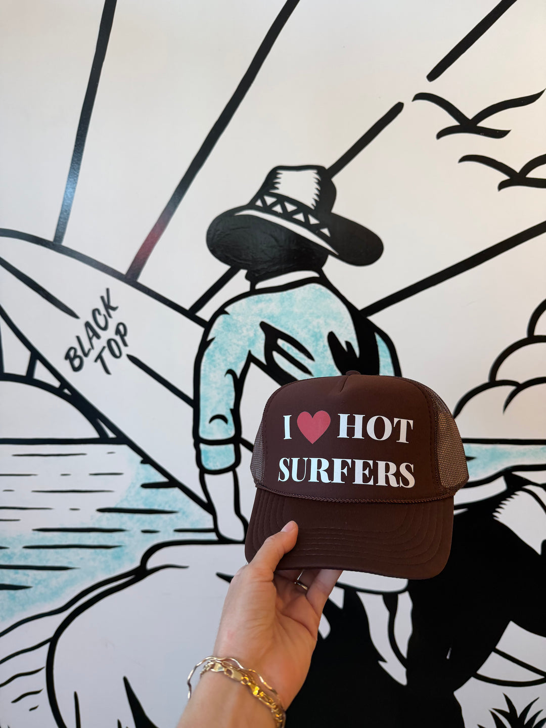 I Heart Hot Surfers Trucker