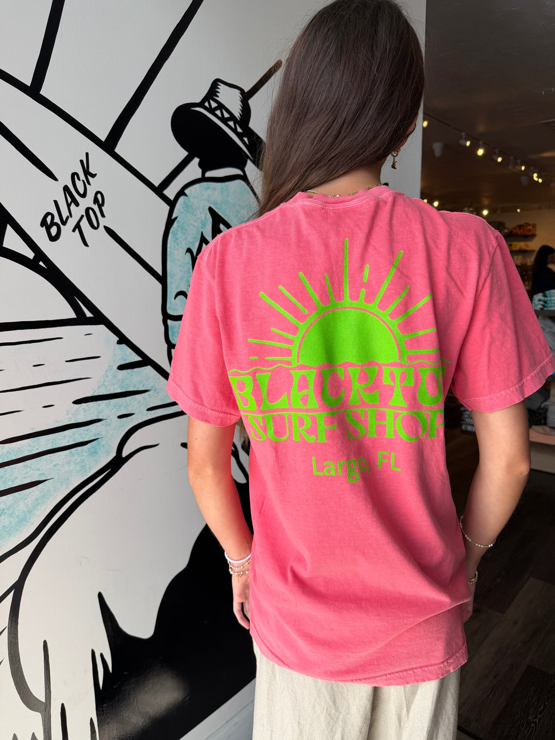 Blacktop Sun Tee in Watermelon
