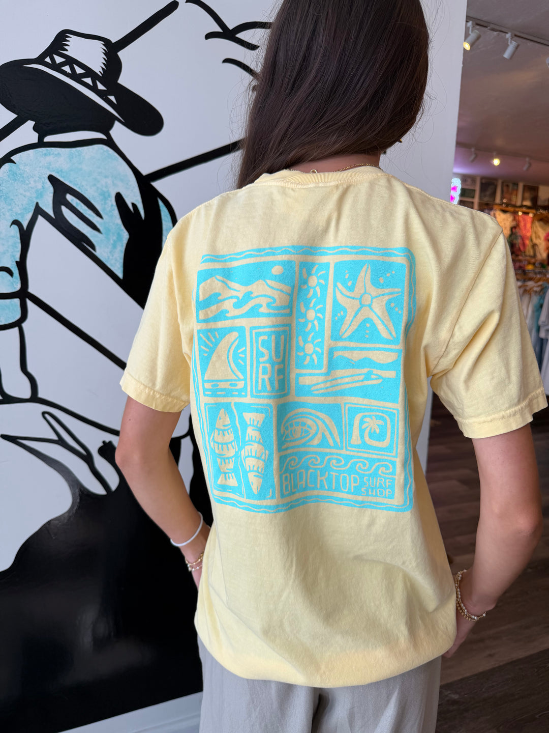 Geo Surf Tee in Butter