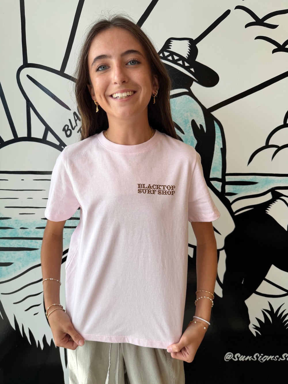 Blacktop Pressed Penny Tee in Soft Pink
