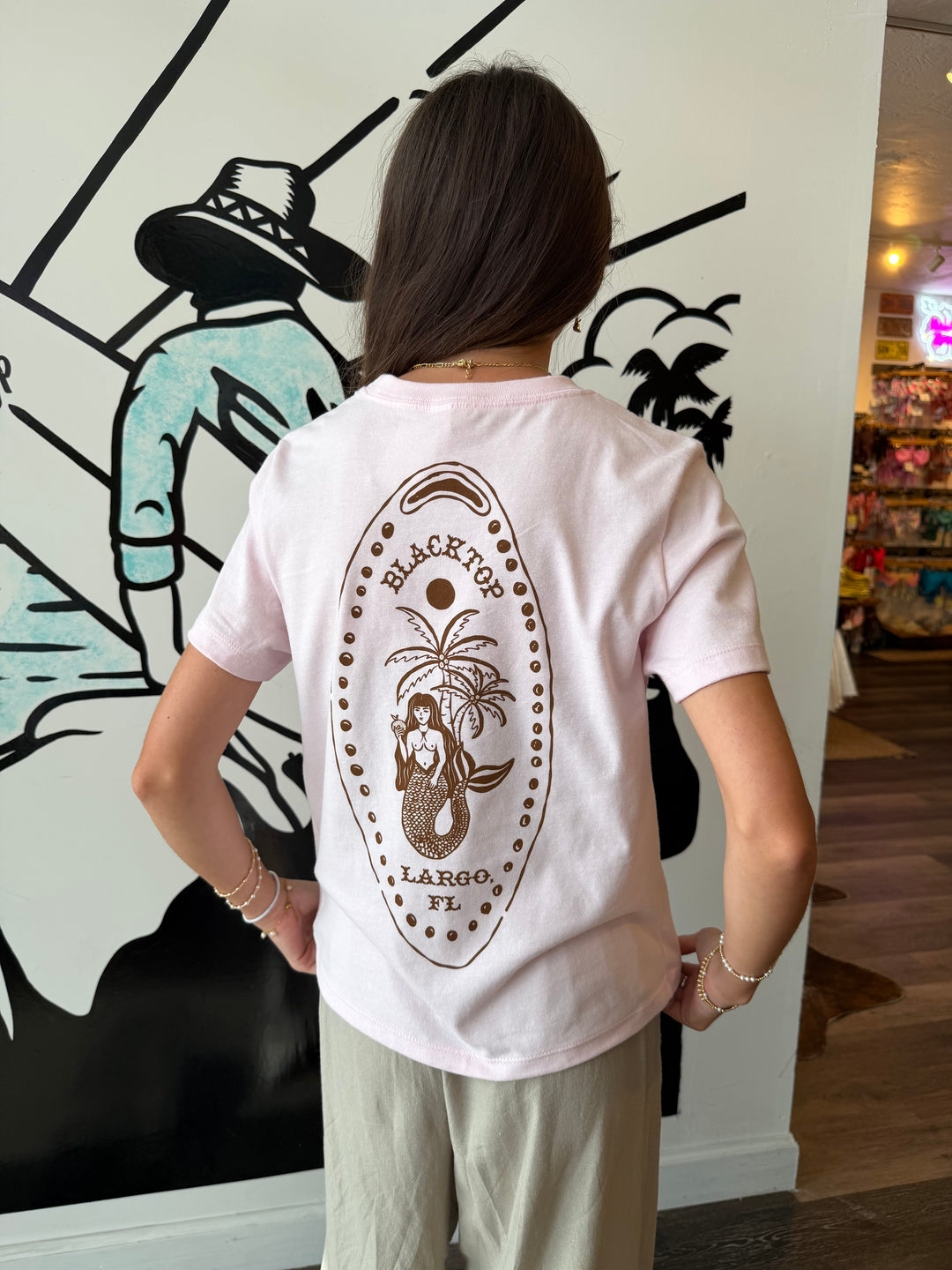Blacktop Pressed Penny Tee in Soft Pink