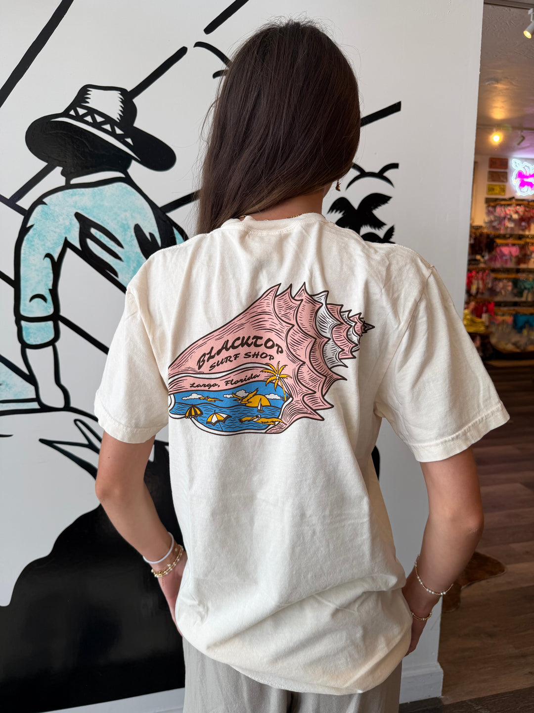 Blacktop Vintage Conch Tee in Ivory