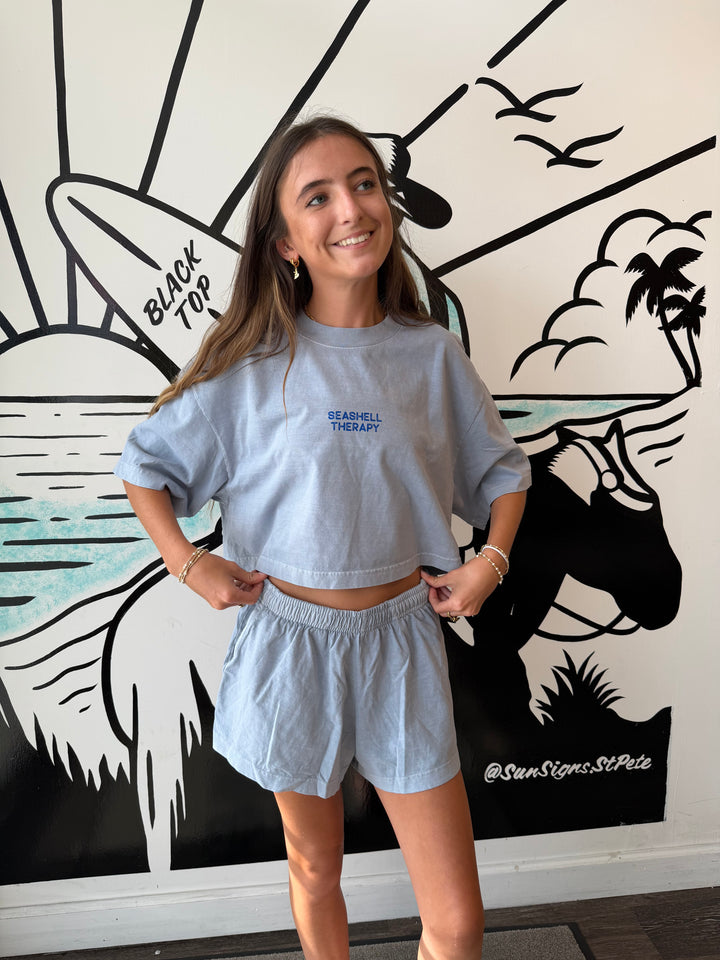 Beachin Shorts in Light Denim
