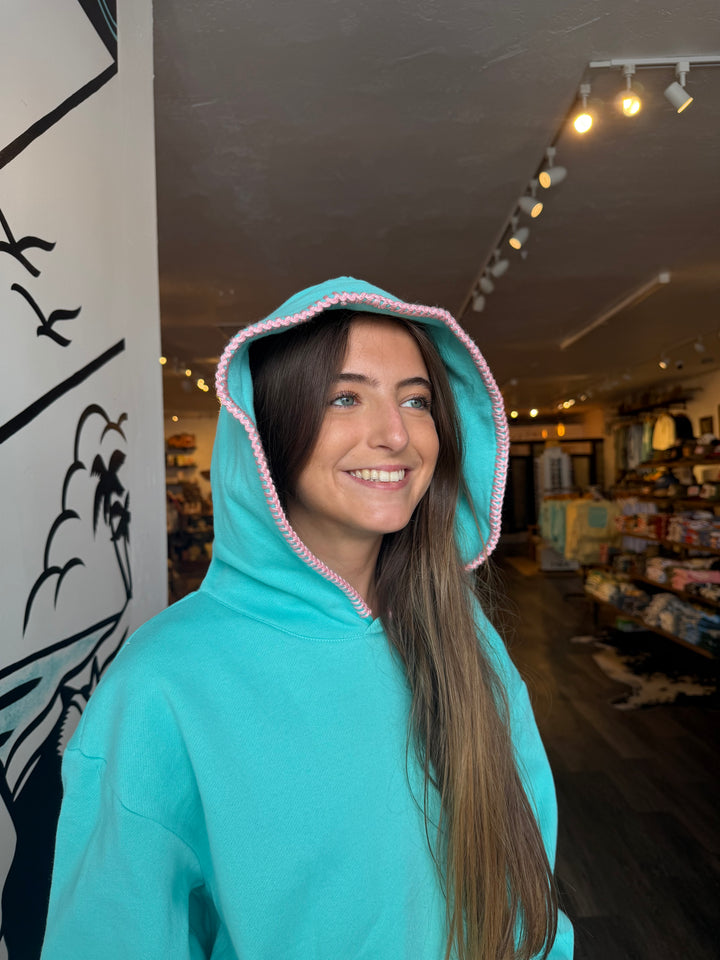 Blacktop Shores Hoodie in Teal