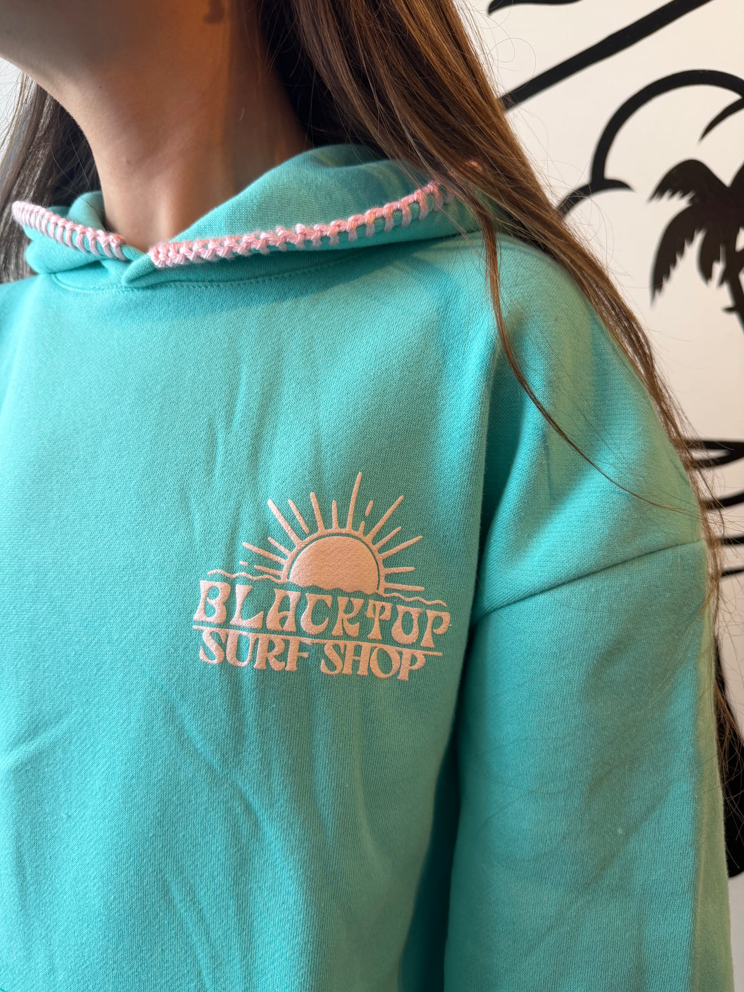 Blacktop Shores Hoodie in Teal