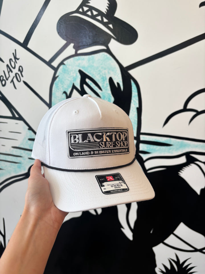 Retro Logo Trucker Hat in White