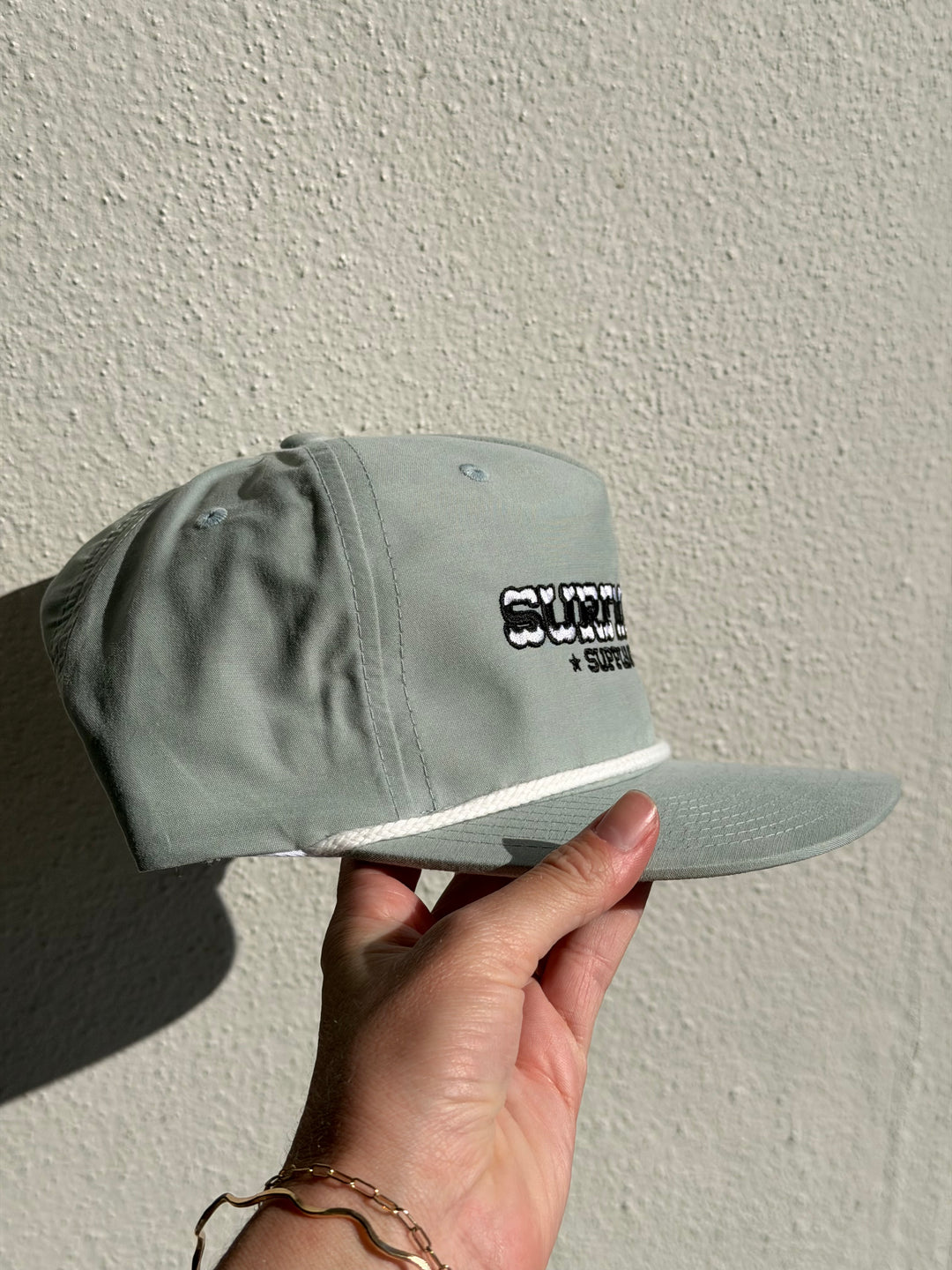 OG Surfwest Rope Trucker Hat in Dusty Blue