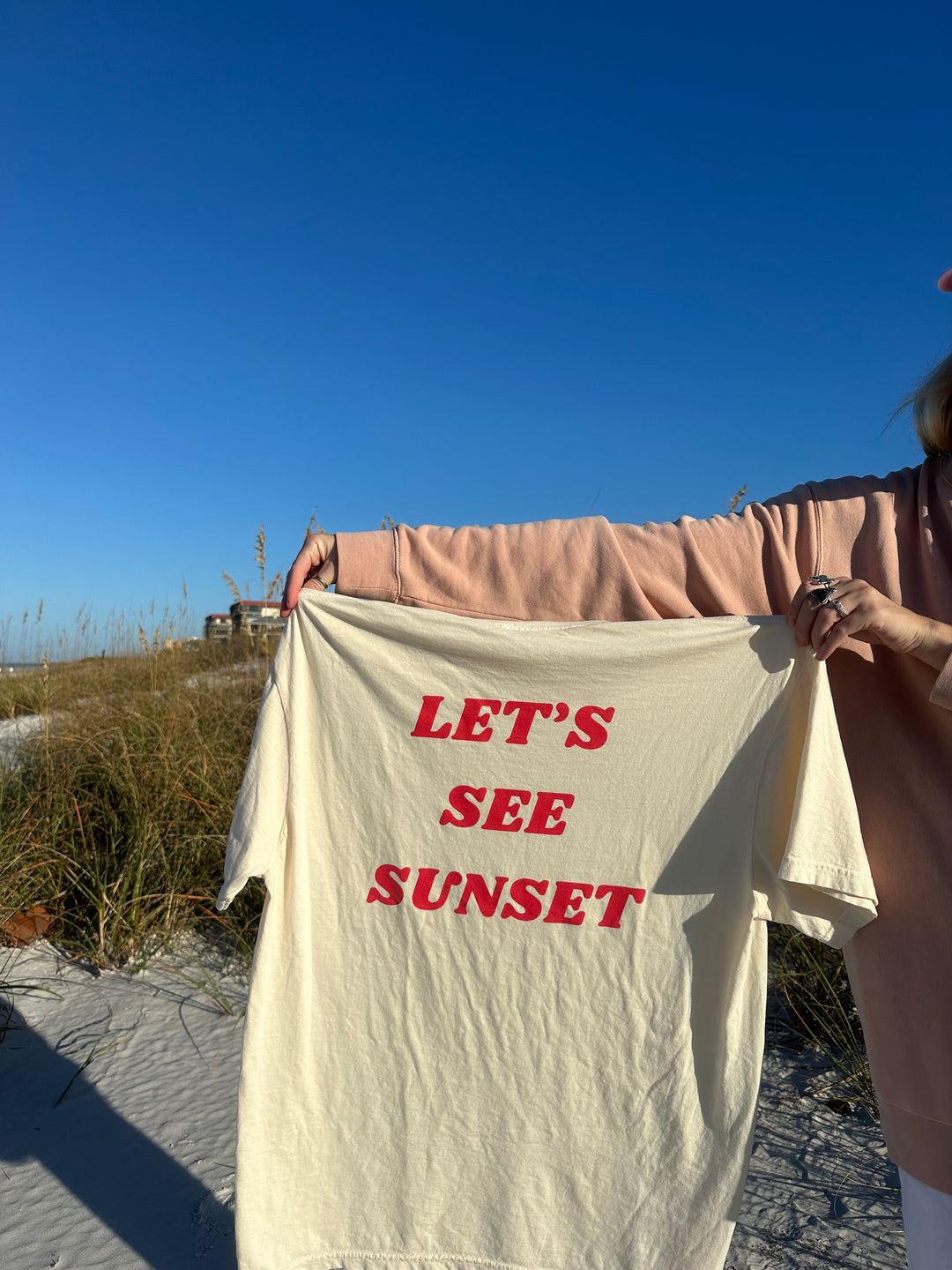 Let's See Sunset Tee in Ivory