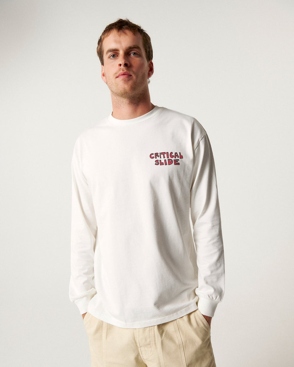 Log Removal Longsleeve Tee in Vintage White