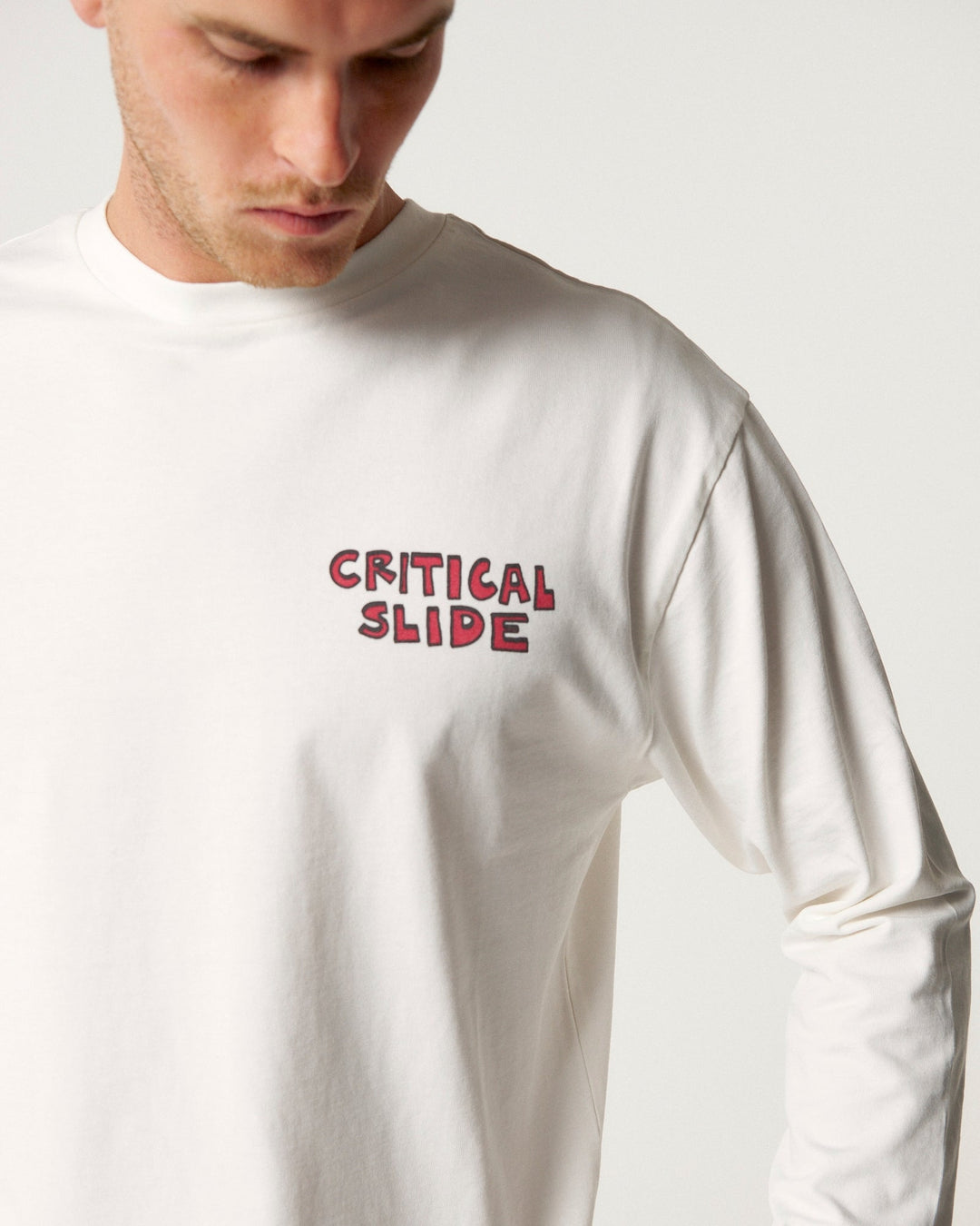 Log Removal Longsleeve Tee in Vintage White