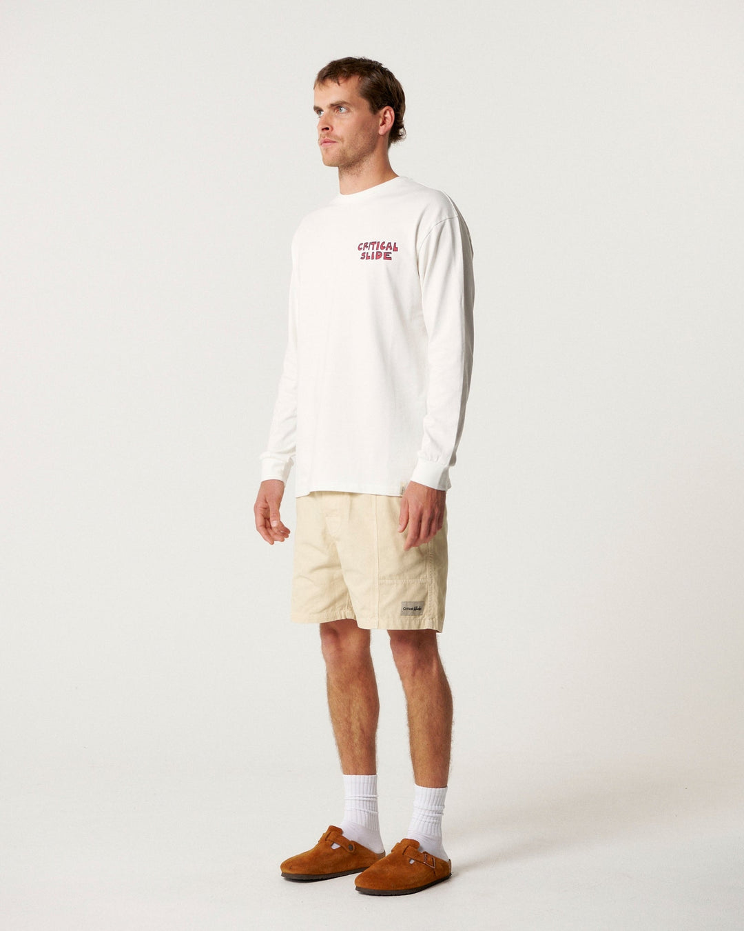 Log Removal Longsleeve Tee in Vintage White