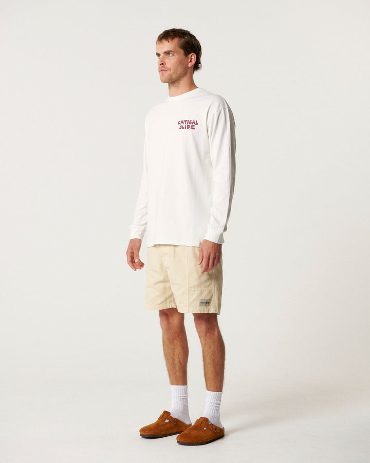 Log Removal Longsleeve Tee in Vintage White