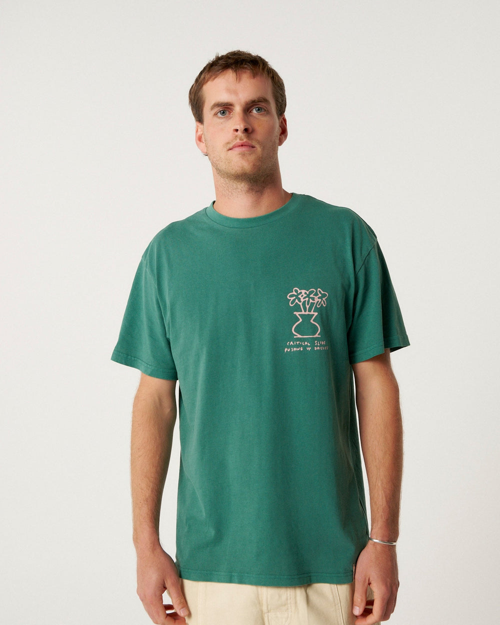 Daisy Tee in Dusty Green