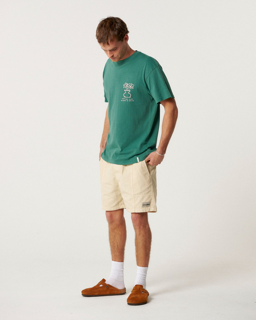 Daisy Tee in Dusty Green