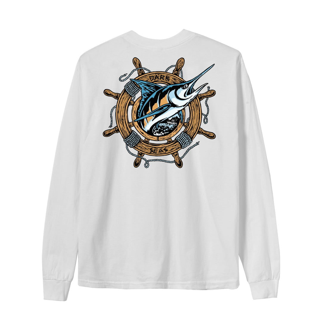 Waterlogged LS Stock T-shirt White