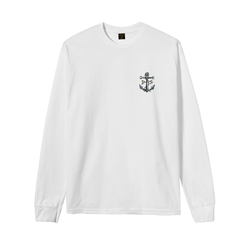 Waterlogged LS Stock T-shirt White