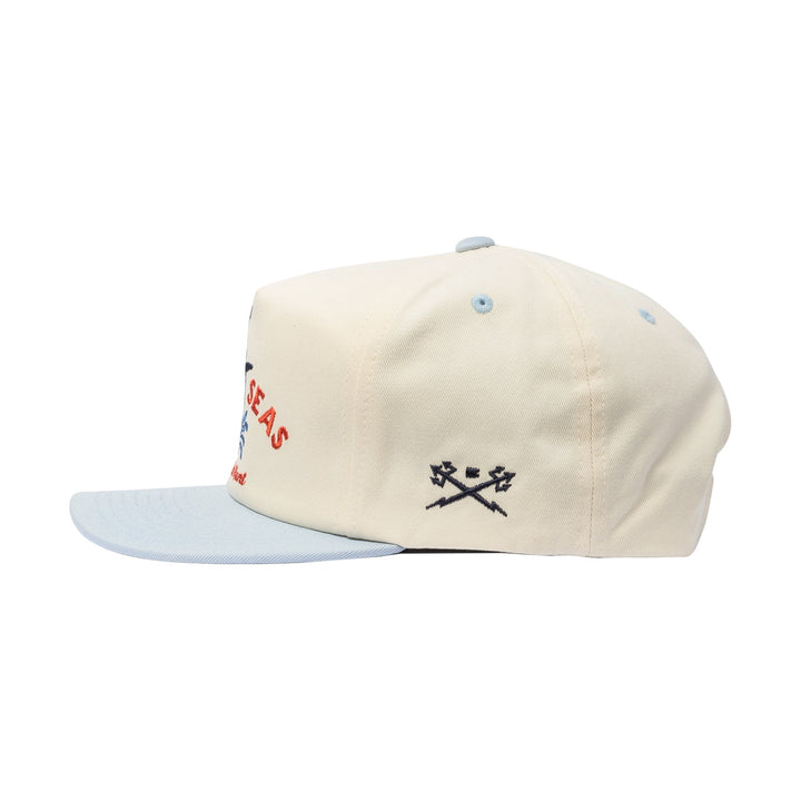 Vapor Hat in in White and Light Blue