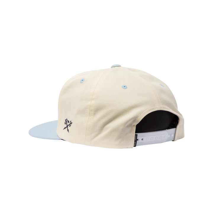 Vapor Hat in in White and Light Blue