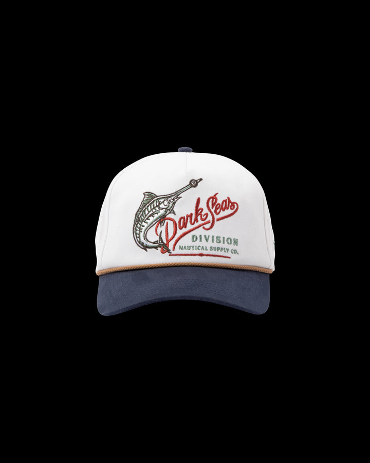 Reyes Hat in Off White and Navy