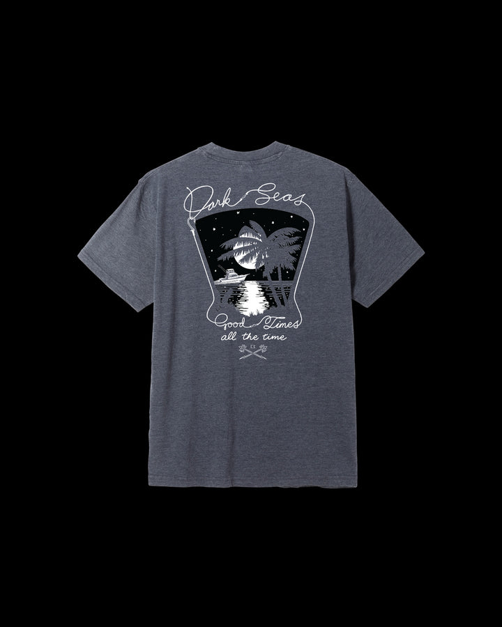 Nite Line Mineral Tee in Heather Navy