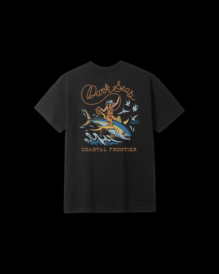 Ride 'Em Wet Blended Tee in Heather Black