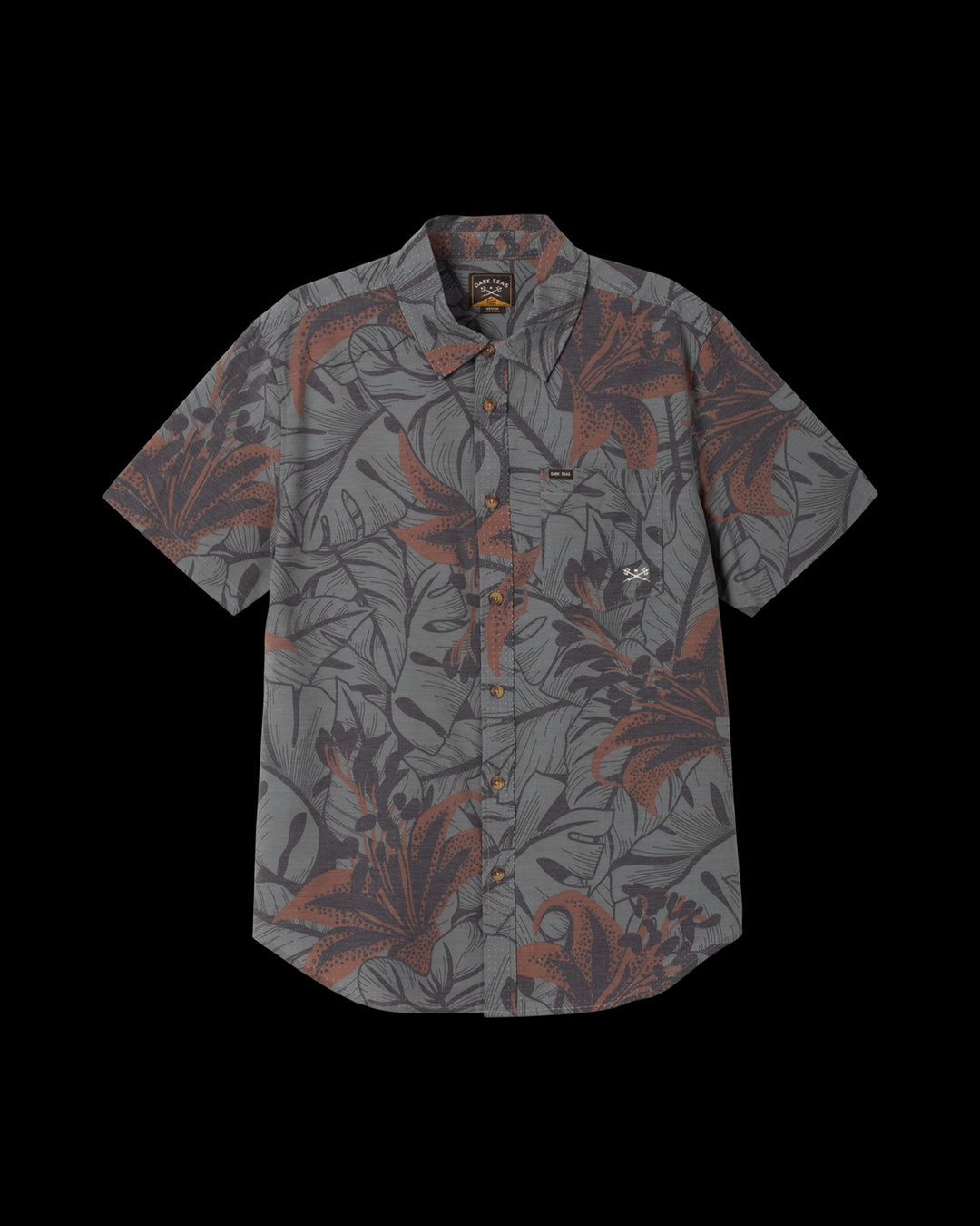 Webster Woven Short Sleeve in Charcoal