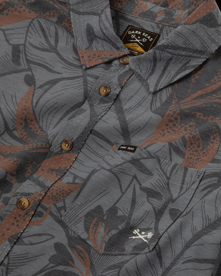 Webster Woven Short Sleeve in Charcoal