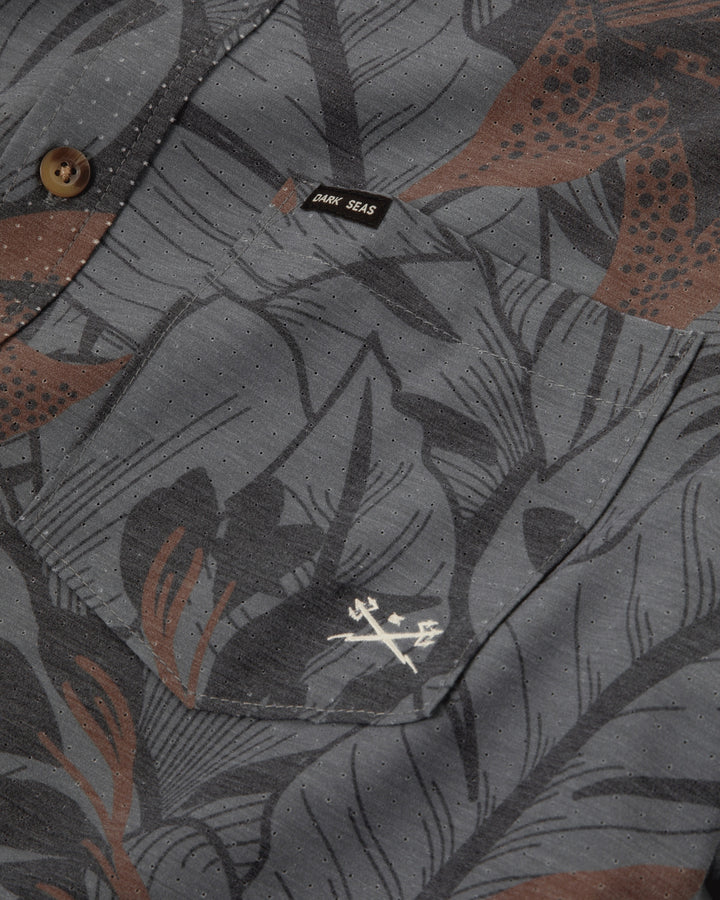Webster Woven Short Sleeve in Charcoal